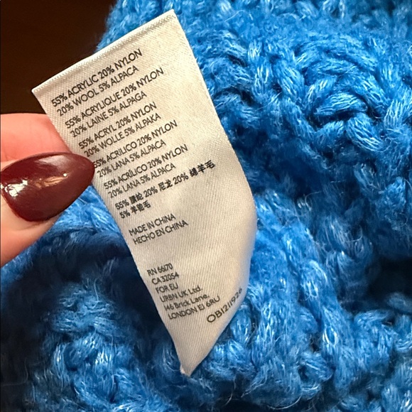 Anthropologie Chunky Blue Sweater - Picture 6 of 6